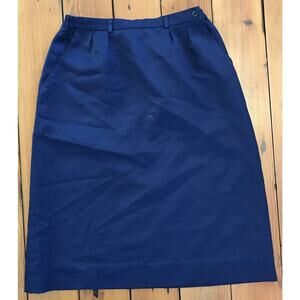 Vintage 80s 1983 McDonalds Navy Blue Uniform Skirt 16 Regular 32" Waist
